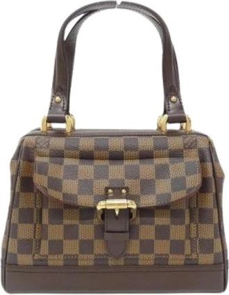 Louis Vuitton Pre-owned Damier Knightsbridge Coated Canvas Handbag - Dames - Vintage Handtas - Bruin - ONE Size - Vintage