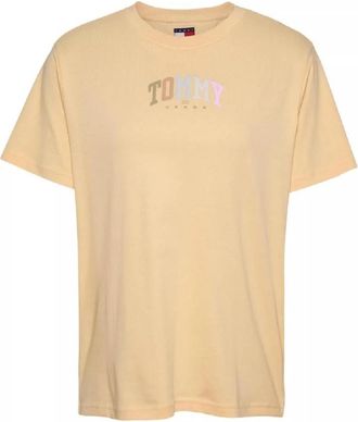 Tommy Hilfiger Varsity Color T-shirt - Dames - T-shirts - Geel - XS - Katoen - Tops