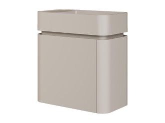 Vente-Unique Mueble con lavabo suspendido con lavabo de resina - Beige mate - 45 x 25 x 48 cm - JONSA