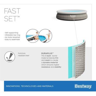 Bestway Piscina Hinchable Diam 366 X H 76 Cm
