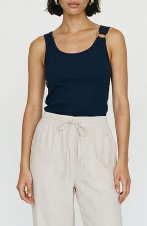 Vero Moda Kiki Scoop Neck Tank in Navy Blazer Detailmelange at Nordstrom Rack, Size X-Large