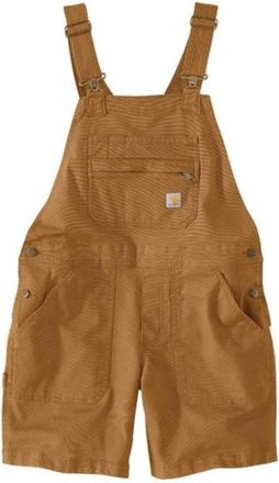 Carhartt Work in Progress Rugged Flex Shortall Women Brown Canvas Relaxed Fit Square Neck JAX2065