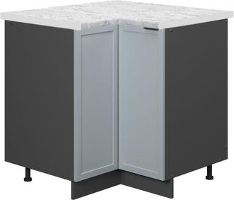 Vicco Armario De Esquina Fame-line, Azul Claro-gris, 80.5 Cm, Et M&aacute;rmol