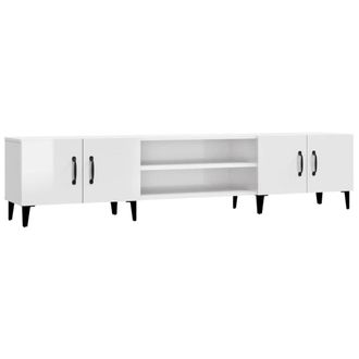 Berkfield Home TV Cabinet High Gloss White 180x31.5x40 cm Engineered Wood