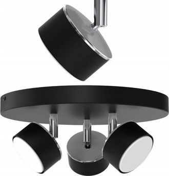 OEM L&aacute;mpara De Techo Cromada Negra M&oacute;vil Led Gx53 L&aacute;mpara Pulida