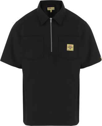 Icecream Short-Sleeved Half-Zip Shirt With Patch Pockets And Logo Details