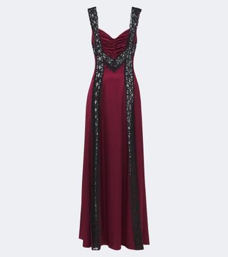 Rodarte Vestido de fiesta de sat&eacute;n de seda fruncido