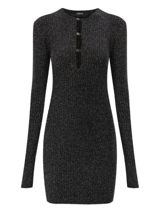 Amiri keyhole long-sleeve mini dress - Black