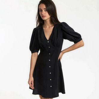 La Redoute Collections Wijde jurk, kort, korte mouwen