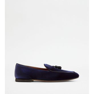 Tod's Loafers with Tassels in Velvet