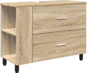 vidaXL Unidad De Tocador De Ba&ntilde;o Roble Sonoma 80 X 35 X 60 Cm Vidaxl