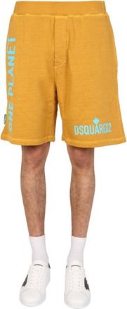 Dsquared2 Yellow Graphic Shorts