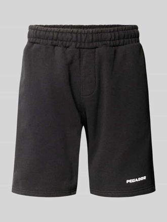 Pegador Shorts mit elastischem Bund und Logo-Stitching in Black, Gr&ouml;&szlig;e XXL