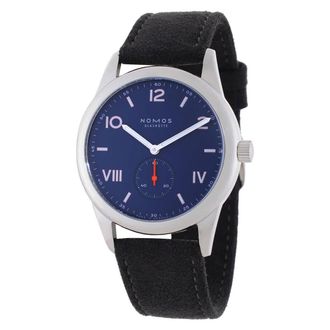 NOMOS Glash&uuml;tte Club Campus 38 Hand Wind Dark Blue Dial Watch 722