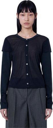 Our Legacy C&aacute;rdigan de Manga Larga Heat - Knitwear - Mujer - Negro - 2XS