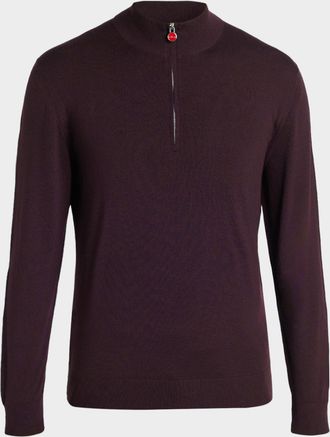 Kiton Men & apos;s Wool Mock Turtleneck Sweater