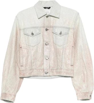 Haikure Cropped Denim Jacket - Dames - Spijkerjassen - Blauw - S - Denim - Jassen