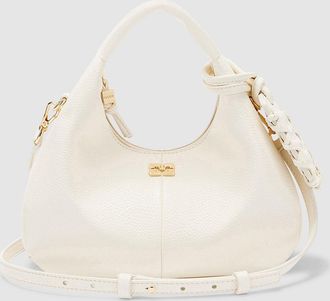 Ganni Sac Hobo Mini Grained Egret