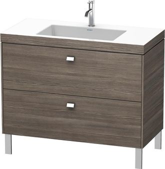Duravit Lavamanos Duravit Brioso C-bonded Con Base De 100,0x48,0 Cm, 2 Cajones, Sin Rebosadero, Con Banco Para Grifos, 1 Agujero Para Grifos, Color (frente/cu
