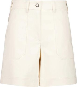 Moncler Casual Katoenen Shorts - Dames - Korte Broeken - Beige - M - Katoen - Korte Broeken