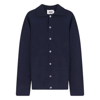 Alpha Industries Button Collar Cardigan - Heren - Vesten - Blauw - M - Truien & Vesten