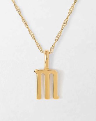 Edge of Ember Solid Gold Initial Necklace at Nordstrom, Size 17