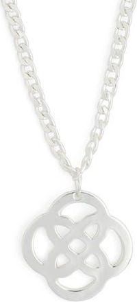 Karine Sultan Pendant Curb Chain Necklace in Silver at Nordstrom Rack