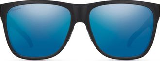 Smith Lowdown XL 2 60mm ChromaPop Polarized Square Sunglasses in Matte Black/Blue at Nordstrom