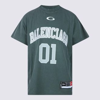 Balenciaga Green Cotton T-Shirt