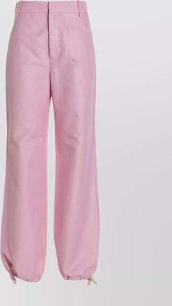 Marni drawstring hem logo embroidered pants