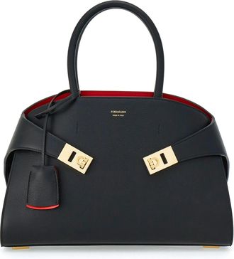 Ferragamo Leather Hug Th S Structured Shoulder Bag