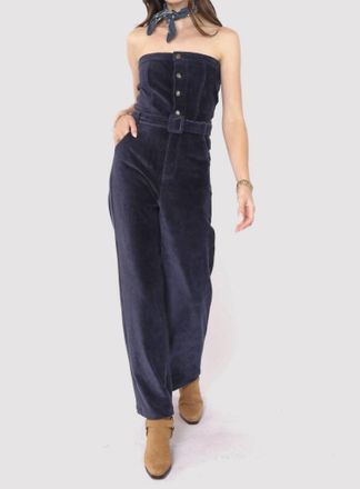 Sadie & Sage Morrison Strapless Jumpsuit In Navy