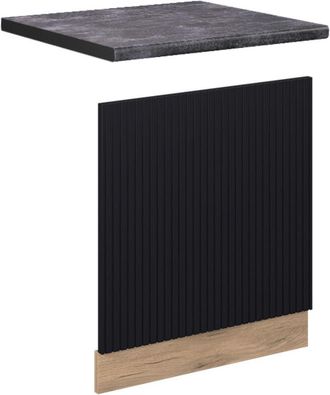 Vicco Panel Frontal Fame-line, Rayas Negras, 60 Cm, Et Antracita, Vicco