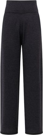 Alpha Studio Tijdloze Broek - Dames - Wijde Broeken - Zwart - XL - Wol - Broeken