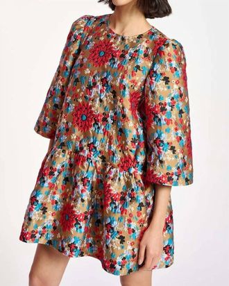 Essentiel Camas Jacquard Swing Dress In Multicolor