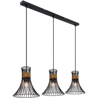 Globo Lighting L&aacute;mpara Colgante - Purra - Negro - Metal - Gran L&aacute;mpara - Globo