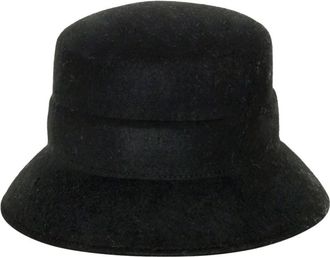 Liviana Conti Accessories, female, Black, 57 CM, Wool Cloche Bucket Hat