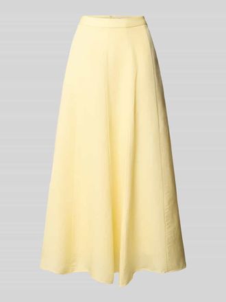 Forever New Midirock aus Leinen-Viskose-Mix Modell Georgina in Hellgelb, Gr&ouml;&szlig;e 32
