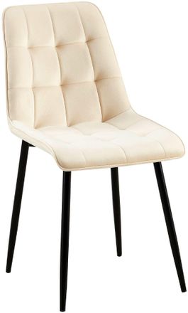 Clp Clp - Silla De Comedor Gifford Con Funda De Terciopelo Crema Terciopelo