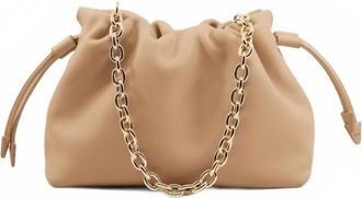 Studio Amelia Womens Alexandra Petite Drawstring Bag In Beige