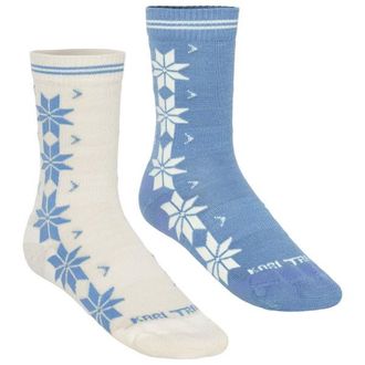 Kari Traa Vinst Sock 2 Pack Merinosocken f&uuml;r Damen | blau