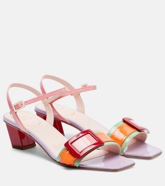 Roger Vivier Sandalias de charol con piel
