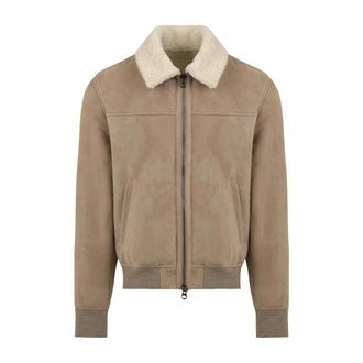 STEWART Sean Velvet Jas - Heren - Bomber jackets - Beige - 2XL - Leer - Jassen
