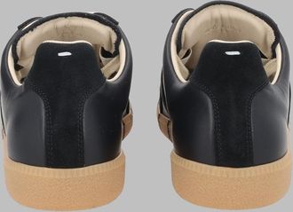 Maison Margiela Mens Sneakers Replica Black Leather Trainers