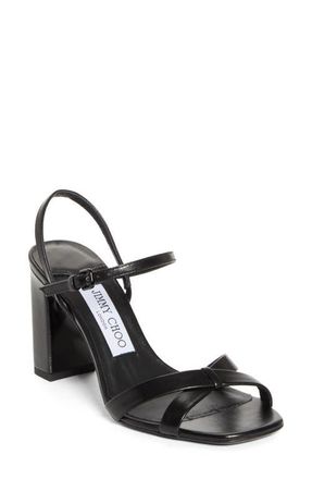 Jimmy Choo London Elsy Block Heel Sandal in Black at Nordstrom, Size 10.5Us