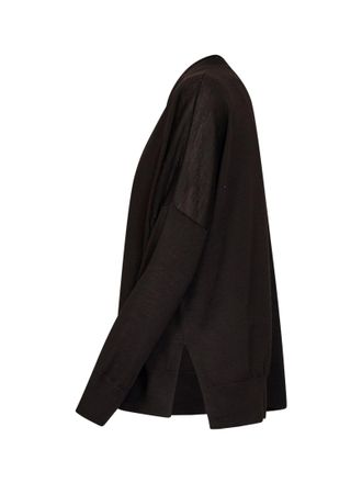 Blanca Vita Wool Knit Cardigan - Brown