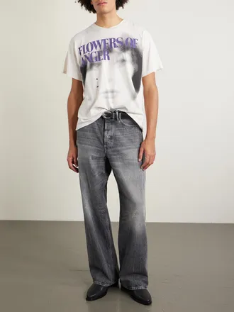 Enfants Riches Deprimes Flowers of Anger Printed Cotton-Jersey T-Shirt