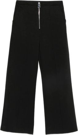 Dondup Wijde broek - Dames - Wijde Broeken - Zwart - S - Leer - Broeken