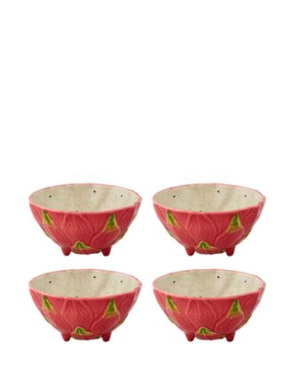 Bordallo Pinheiro Set di ciotole Pitaya - Rosso