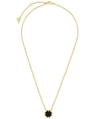 Sterling Forever 14K Plated Black Onyx Pendant Necklace